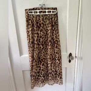 ZARA leopard print maxi/midi skirt